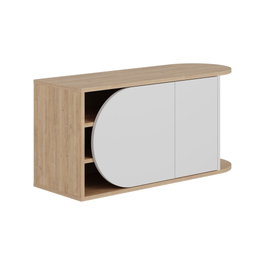Hanah Home Nova Shoe Bench - Roble y Blanco